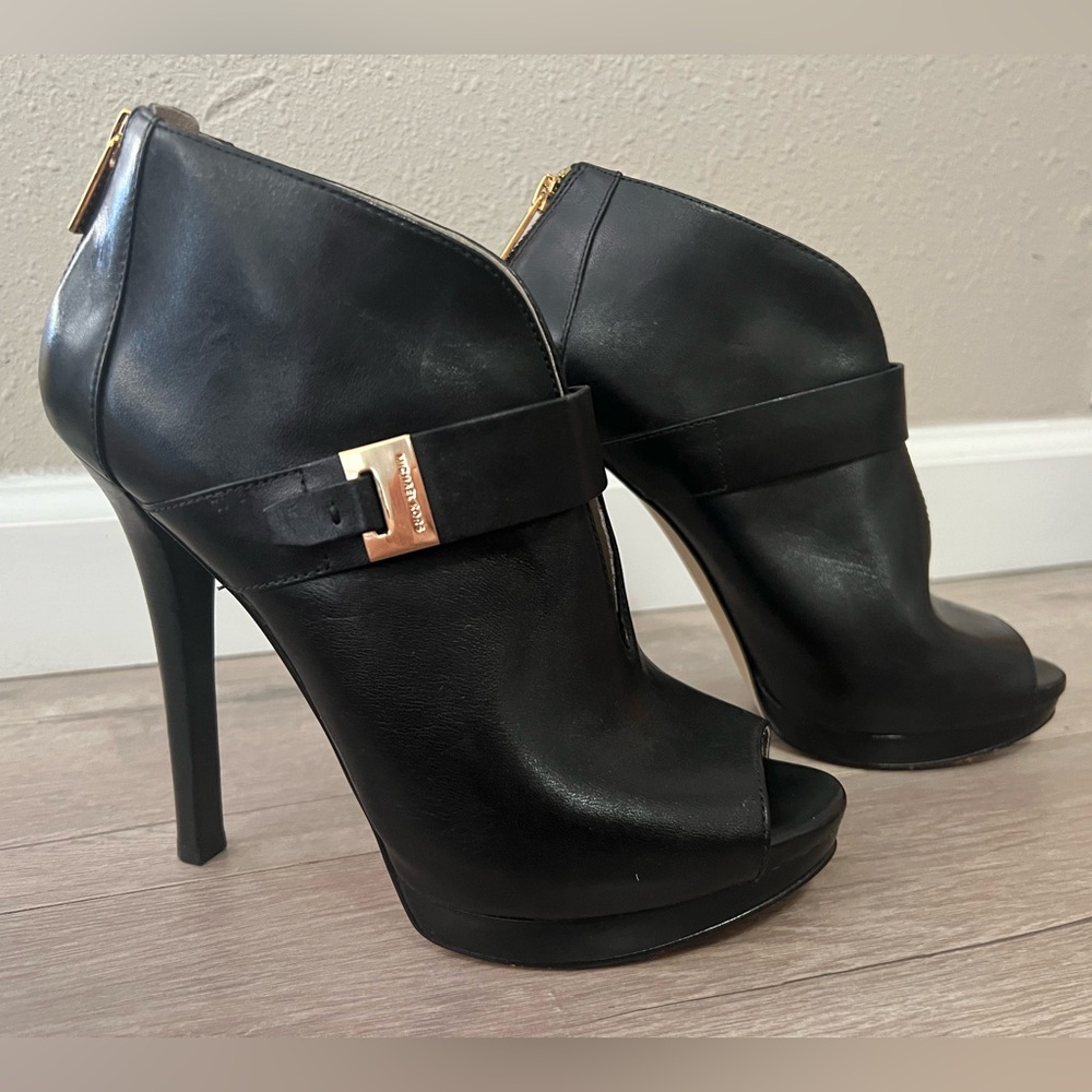 Michael Kors peep toe booties